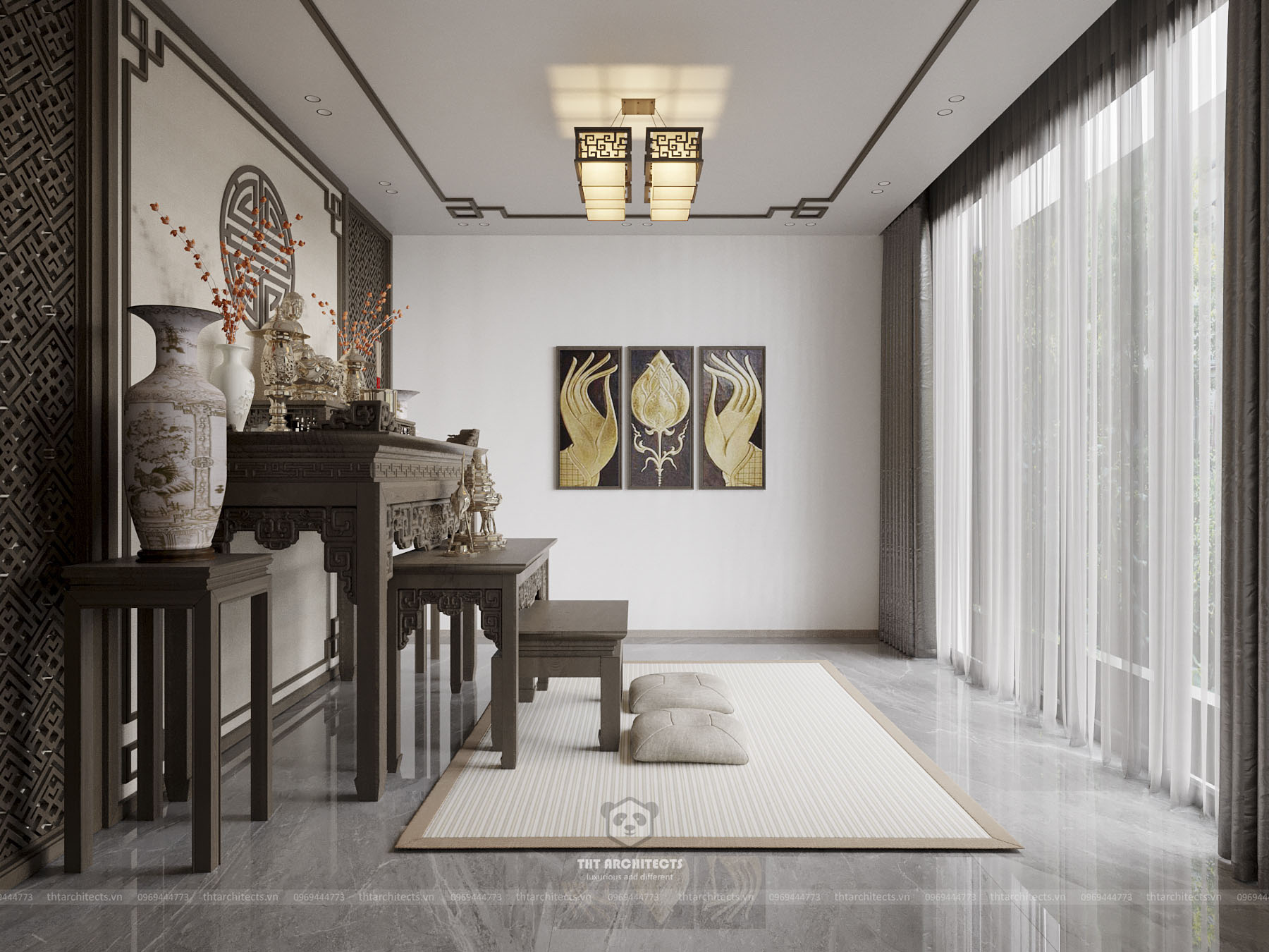 tht architects - Trường villa Bình Thuận - phòng thờ 02